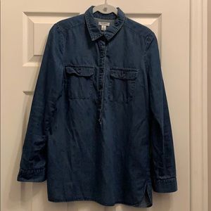 Denim chambray tunic